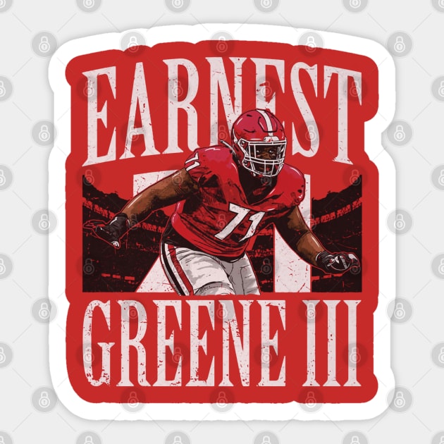 Earnest Greene III College Player Name Sticker by ClarityMacaws